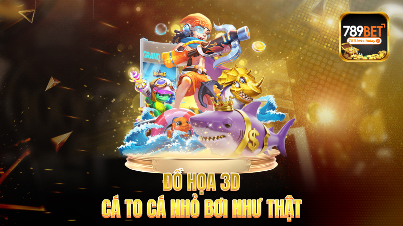 Đồ họa 3D – Cá to cá nhỏ bơi như thật